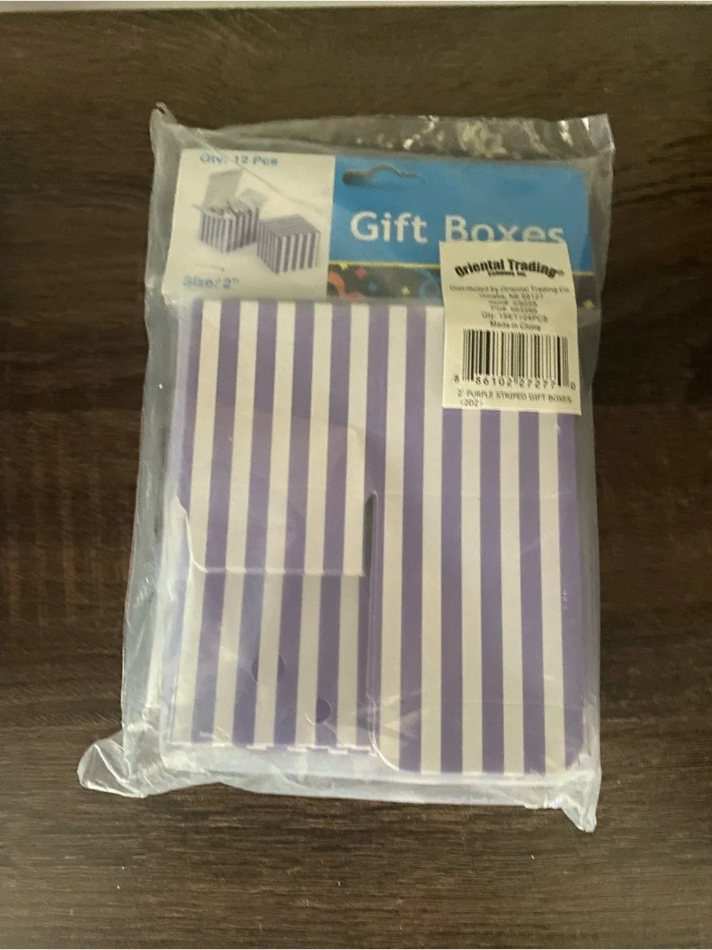 NWT Purple Party Small Gift Boxes- Polka Dot & Stripe